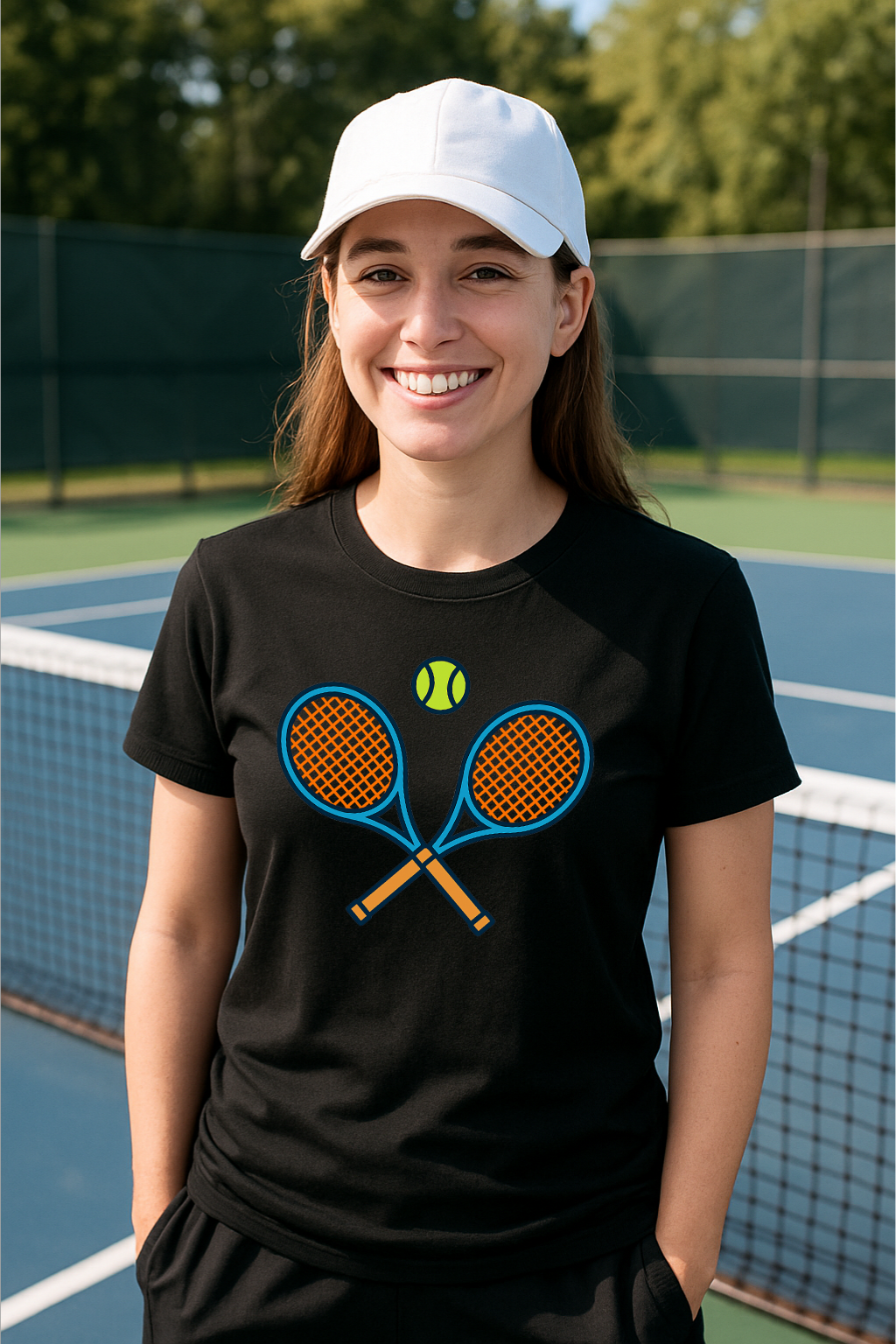 Tennis Rocket Unisex Basic T-Shirt