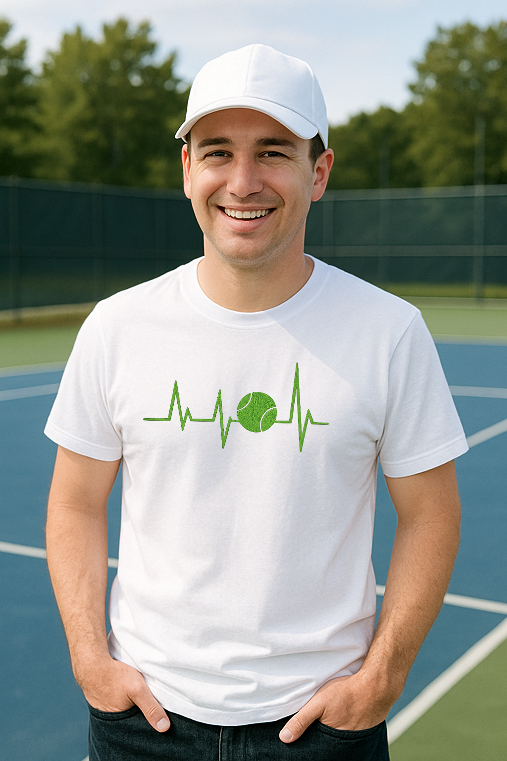 Tennis Is My Hartbeat Unisex Basic T-Shirt