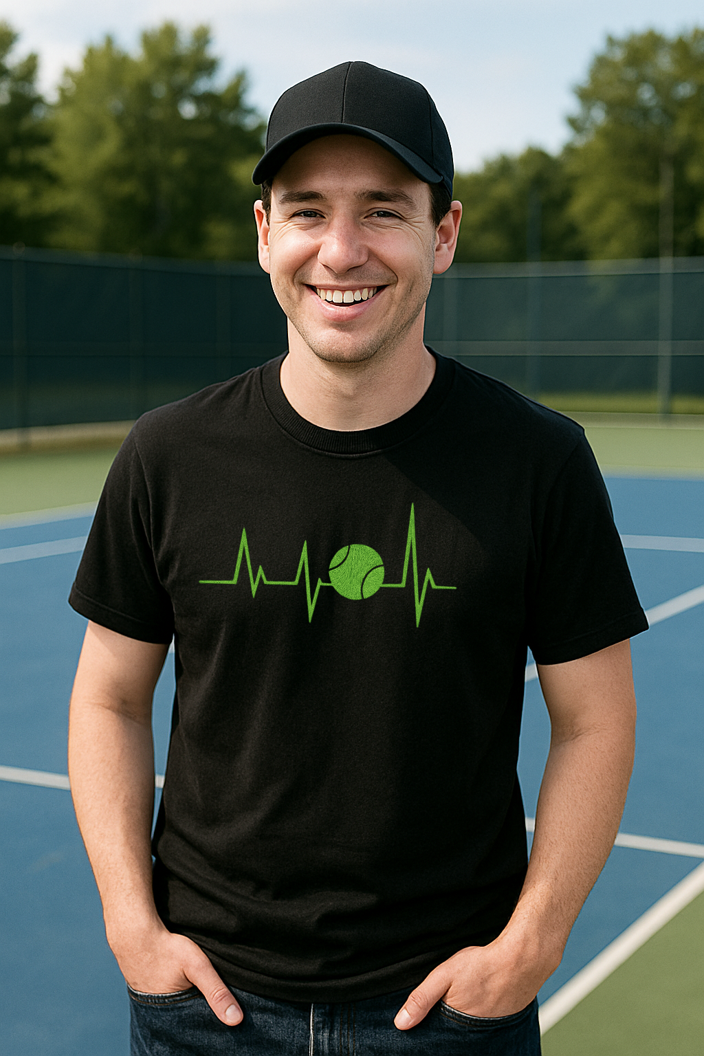 Tennis Is My Hartbeat Unisex Basic T-Shirt